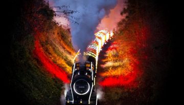 Cutting Illuminated Train