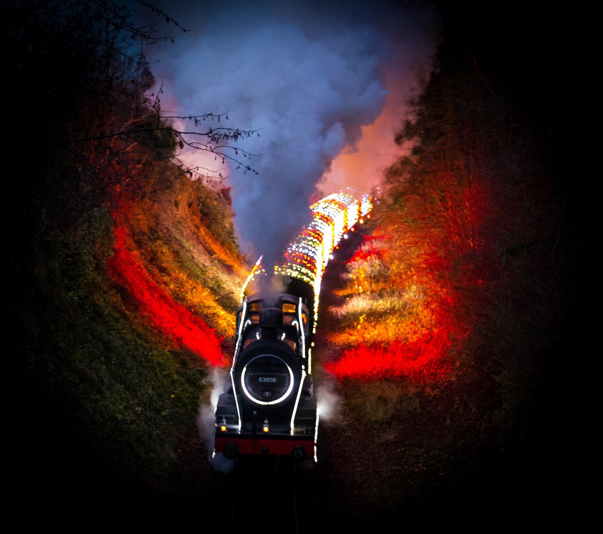 Cutting Illuminated Train